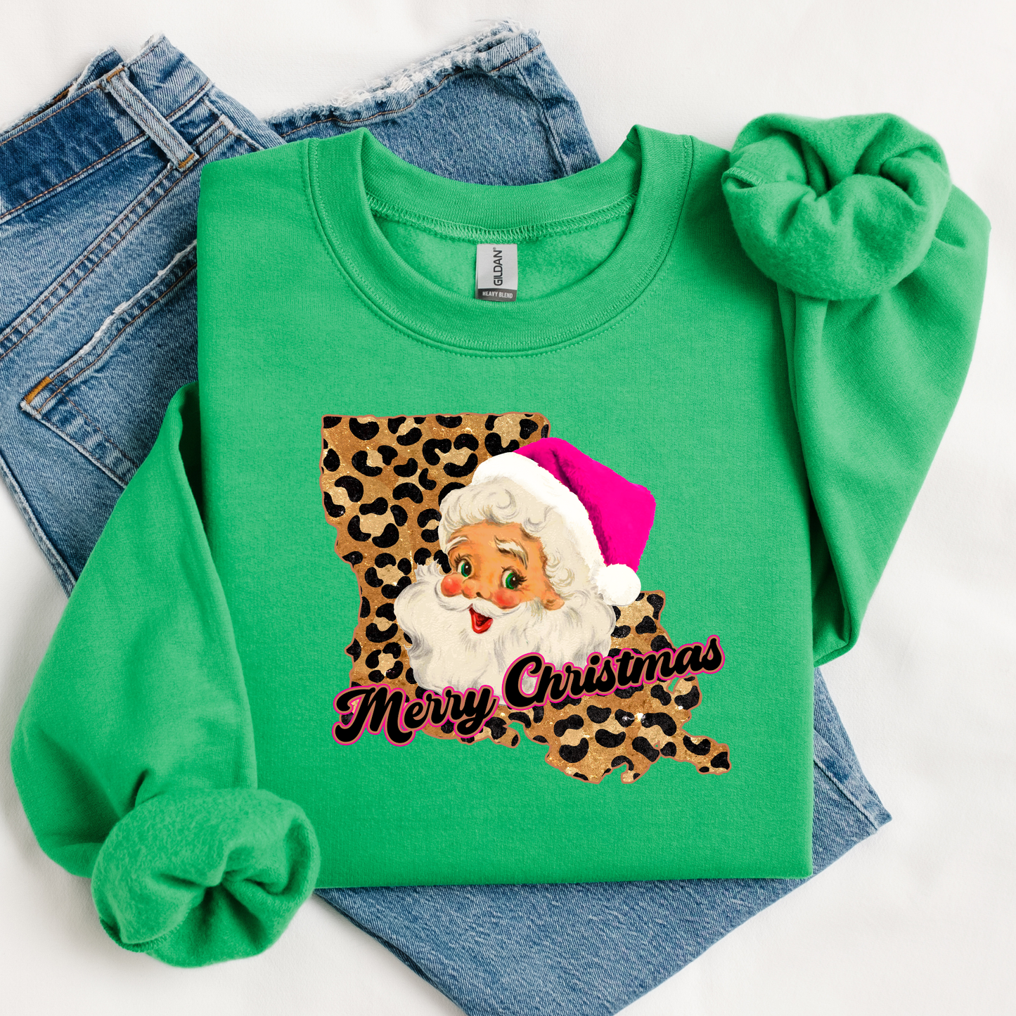 LOUISIANA CAJUN SANTA SHORT SLEEVE TEES, LONG SLEEVE TEES & SWEATSHIRTS