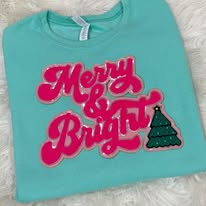 11 INCH MERRY AND BRIGHT READY TO PRESS PATCH