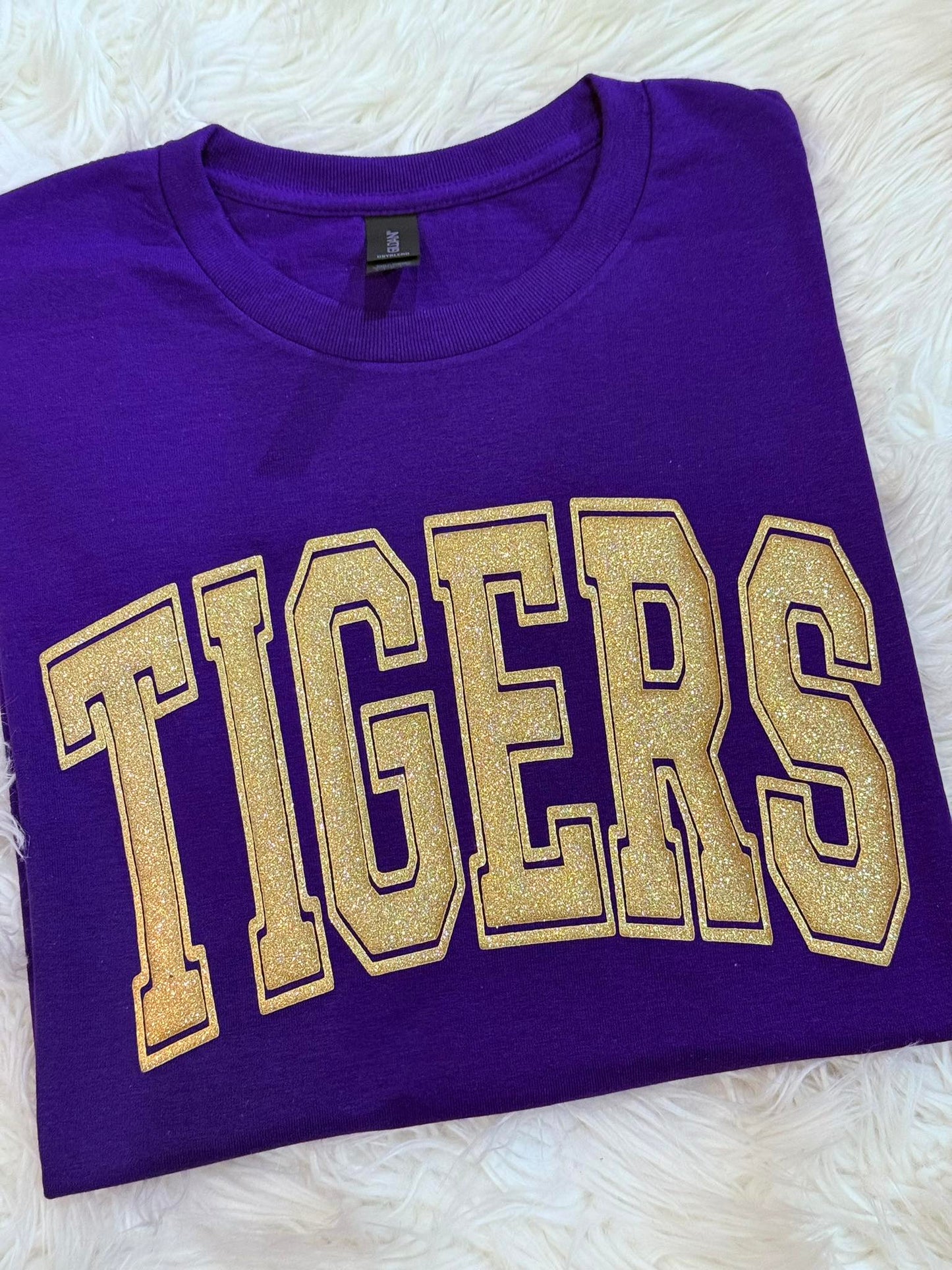 GLITTER TIGERS PUFF TEE & SWEATSHIRT