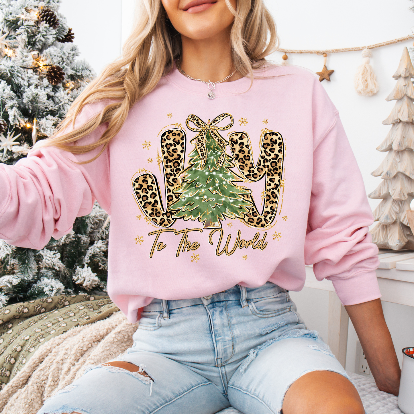 JOY TO THE WORLD CHRISTMAS SWEATSHIRT (5 COLORS)