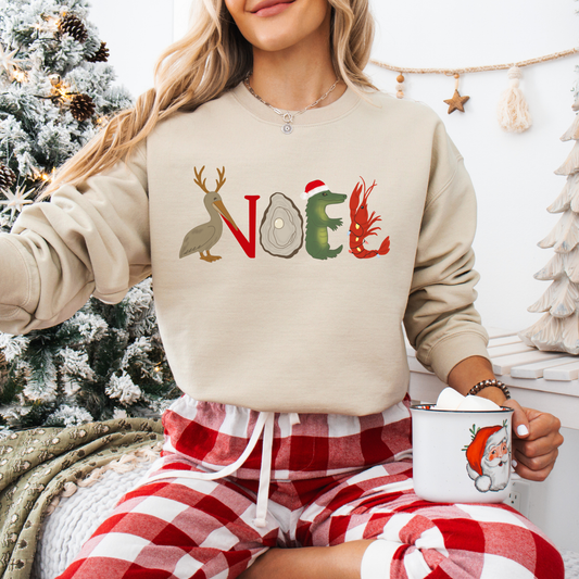 CUTE CAJUN NOEL SHORT SLEEVE TEES, LONG SLEEVE TEES & SWEATSHIRTS