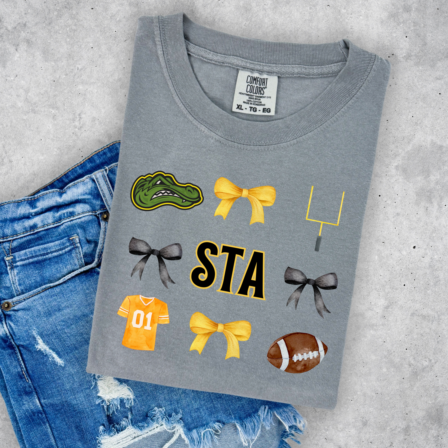 CUTE STA FOOTBALL SCHOOL SPIRIT TEES & SWEATSHIRTS