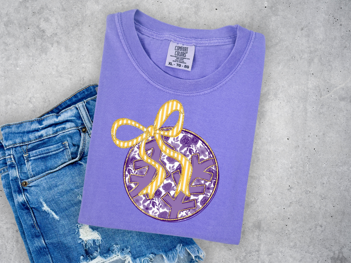 FLORAL BASEBALL COMFORT COLORS
