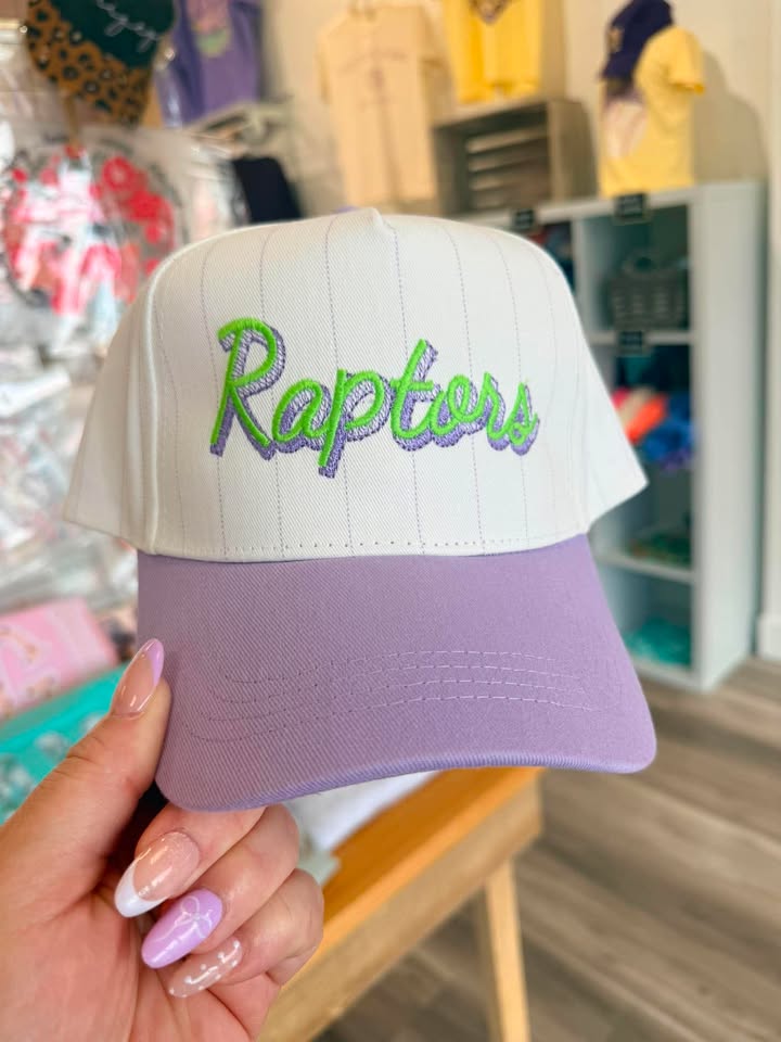 CURSIVE SHADOW FONT CUSTOM PIN STRIPE BASEBALL CAP