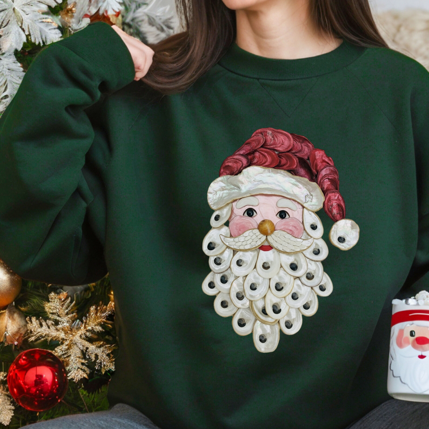 OYSTER SHELL SANTA TEES & SWEATSHIRTS