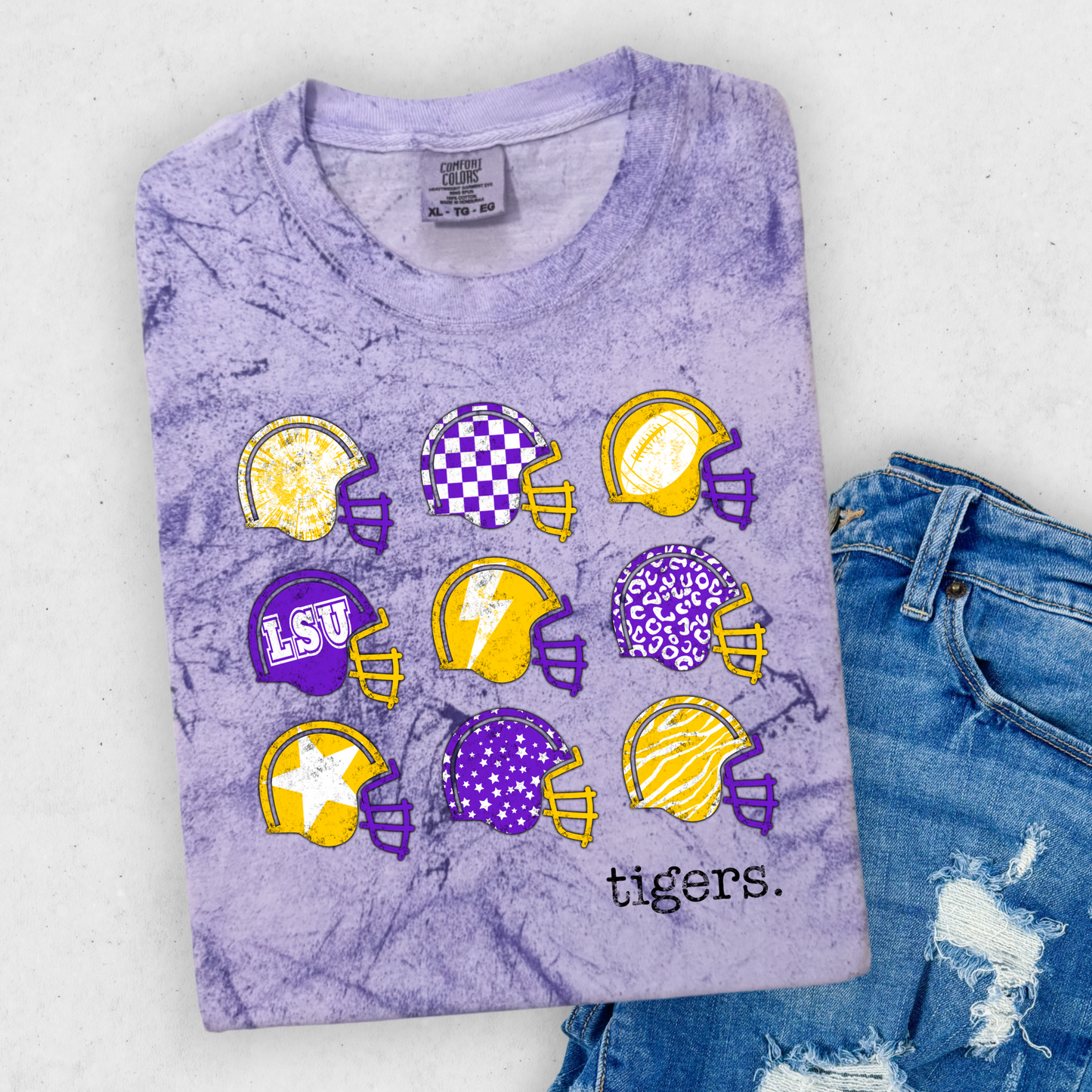 TIGER FOOTBALL HELMETS TEE