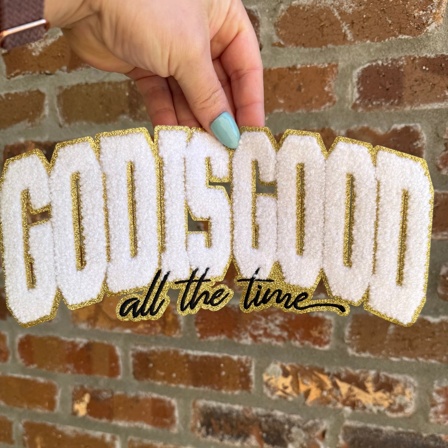 11 INCH GOD IS GOOD CHENILLE PATCH