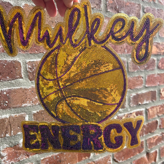 12x12 INCH TALL Mulkey Energy Sequin patch