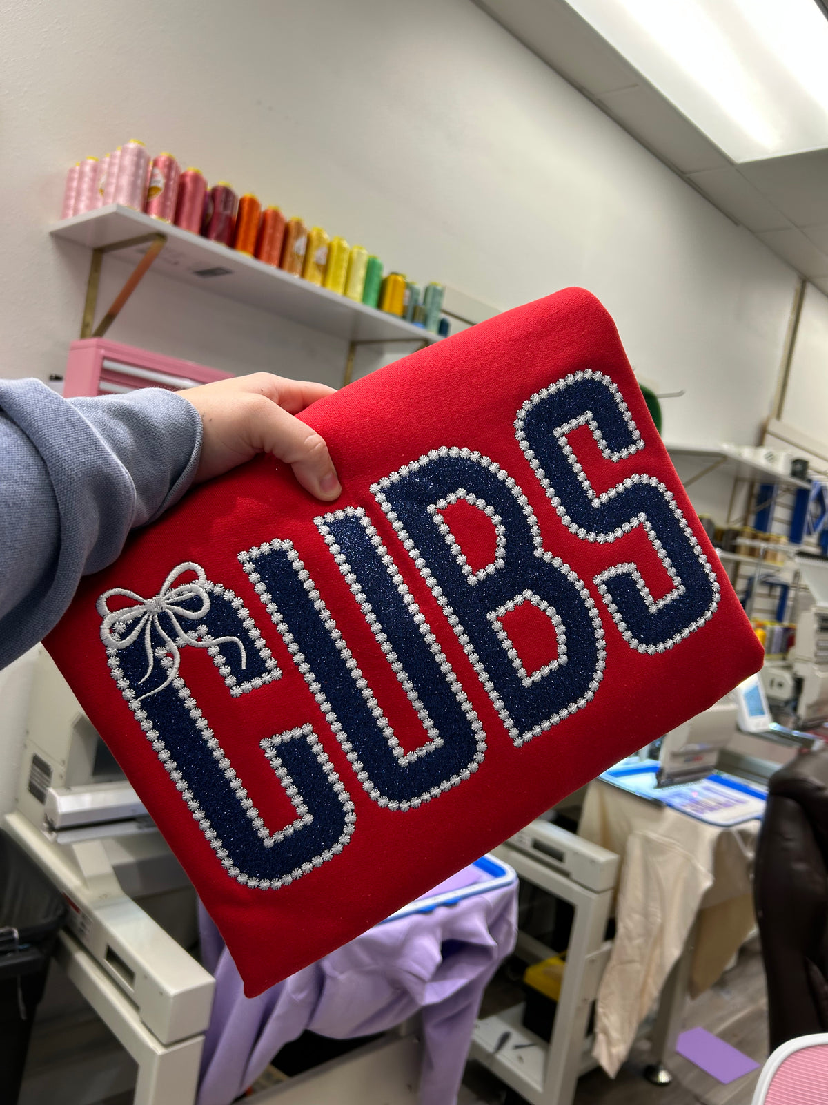 Candlewick Glitter Applique Cubs SWEATSHIRT