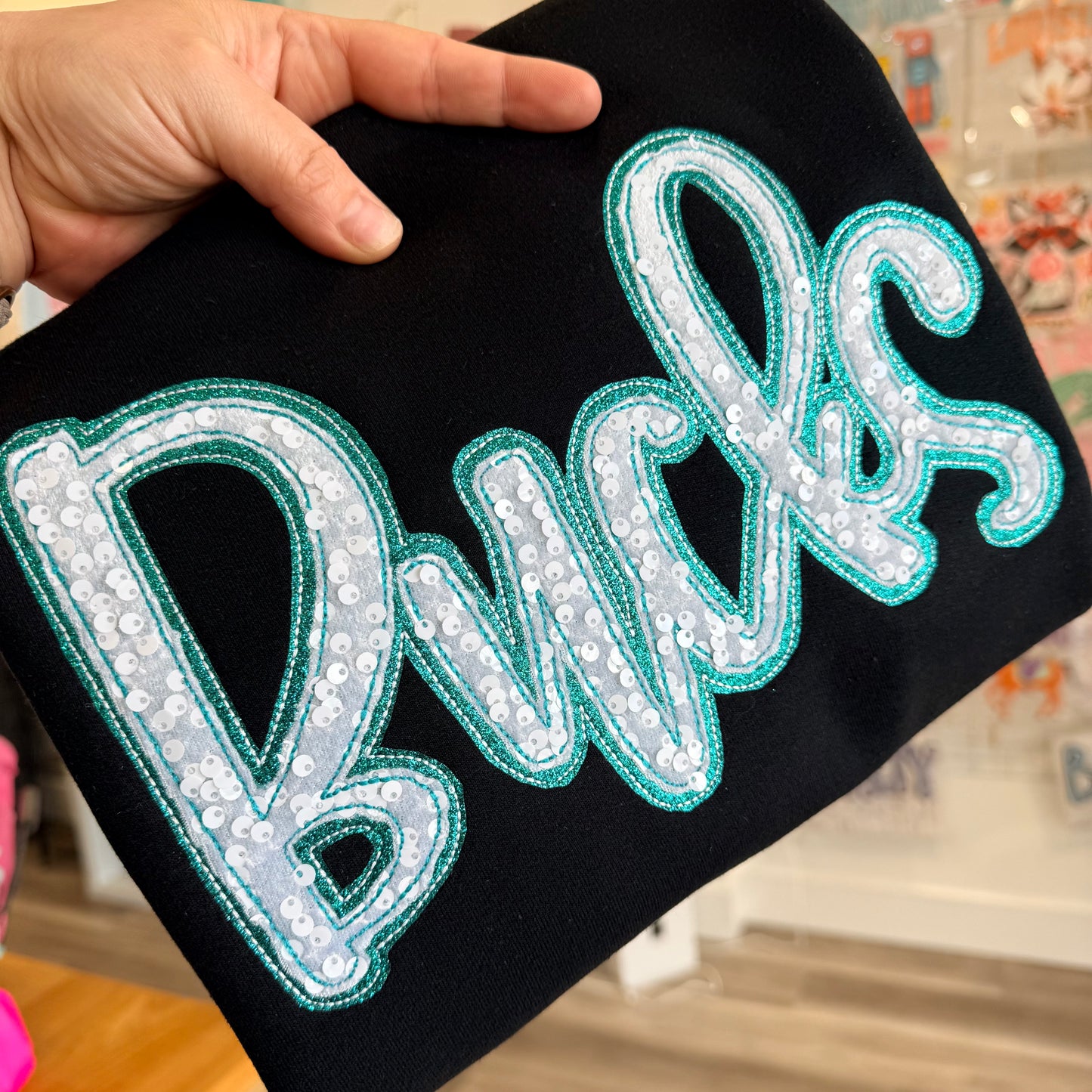 BUCKS GLITTER AND SEQUIN APPLIQUE