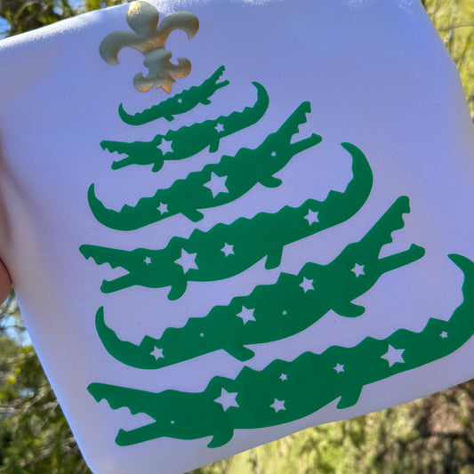 PUFF CAJUN CHRISTMAS ALLIGATOR SWEATSHIRT