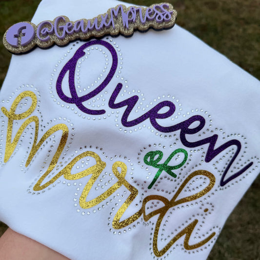 Glitter and rhinestone Queen of Mardi (YOUTH & ADULT)