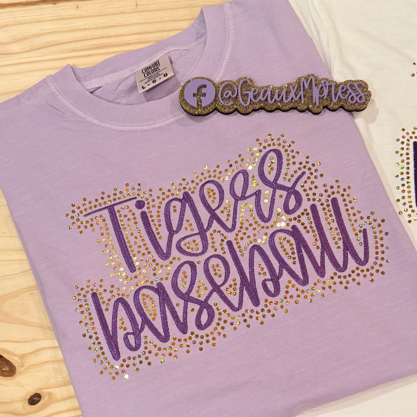 EMBROIDERY AND SPANGLE TIGERS BASEBALL