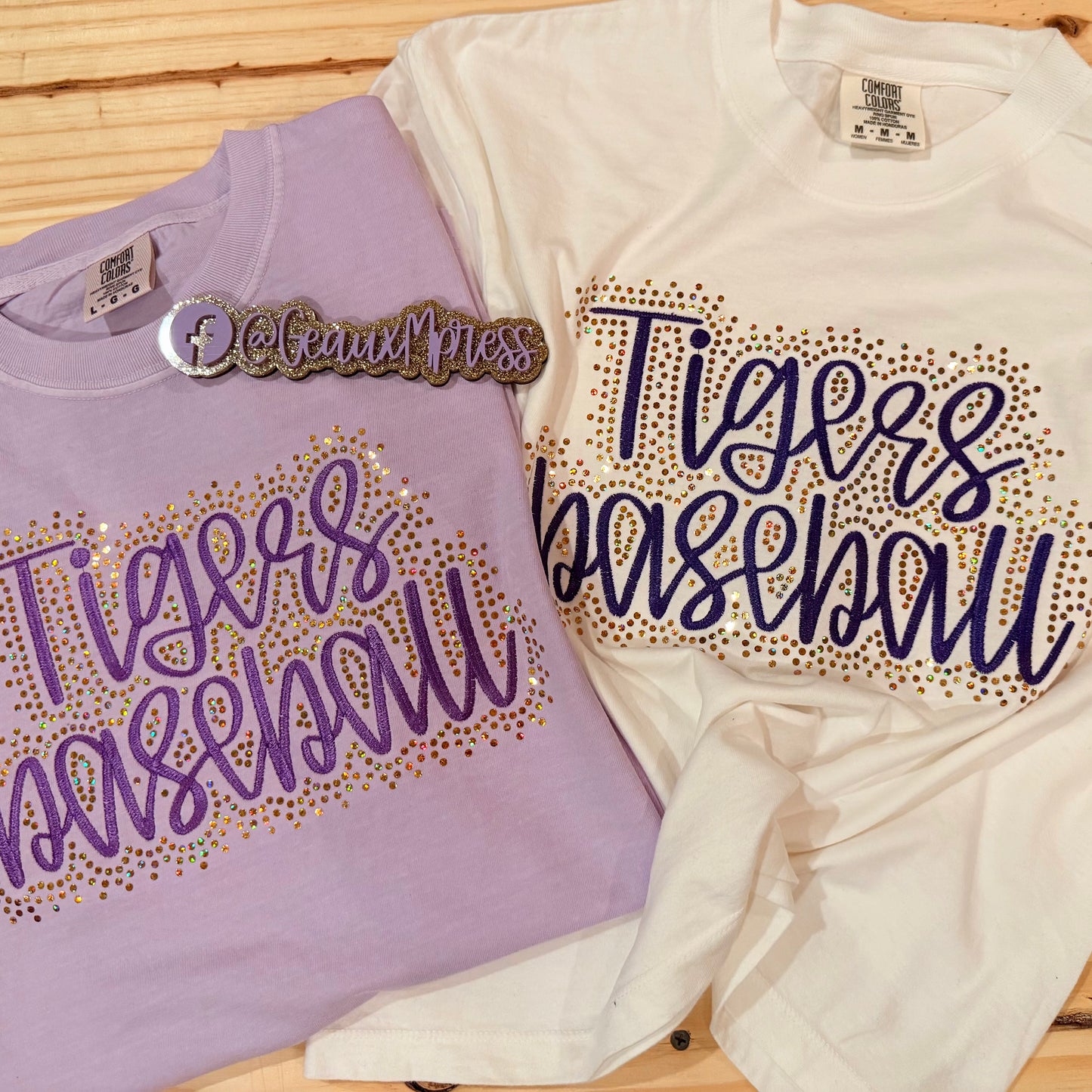 EMBROIDERY AND SPANGLE TIGERS BASEBALL