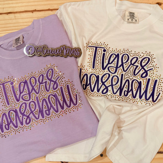 EMBROIDERY AND SPANGLE TIGERS BASEBALL