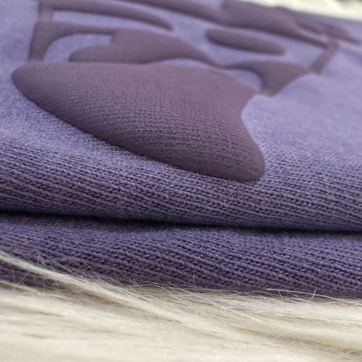 PLUM PURPLE PUFF PENNANT TIGERS FLAG ON COMFORT COLORS GRAPE COLOR TEE