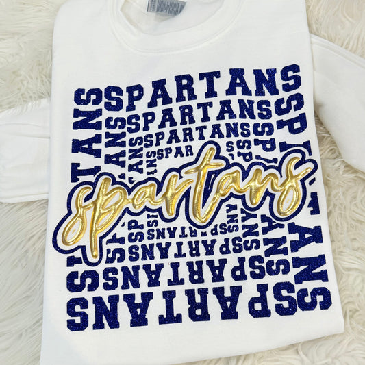 SPARTANS GLITTER & PUFF TEE & SWEATSHIRT