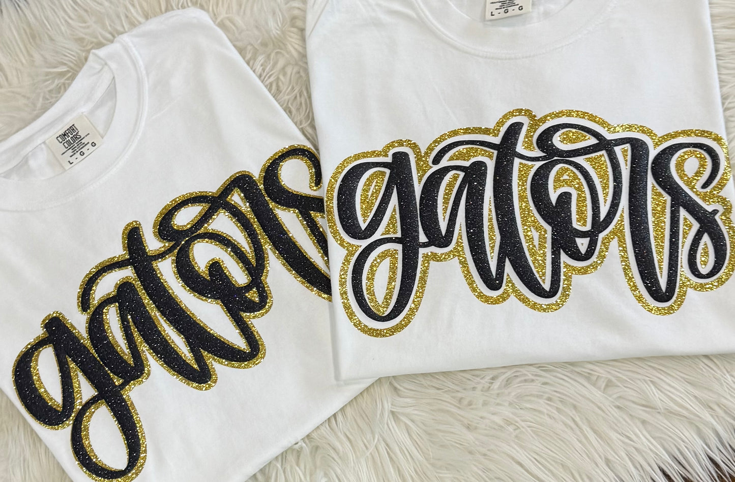 GATORS GLITTER PUFF TEE & SWEATSHIRT