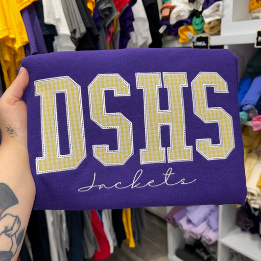 DSHS JACKETS GINGHAM FABRIC APPLIQUE