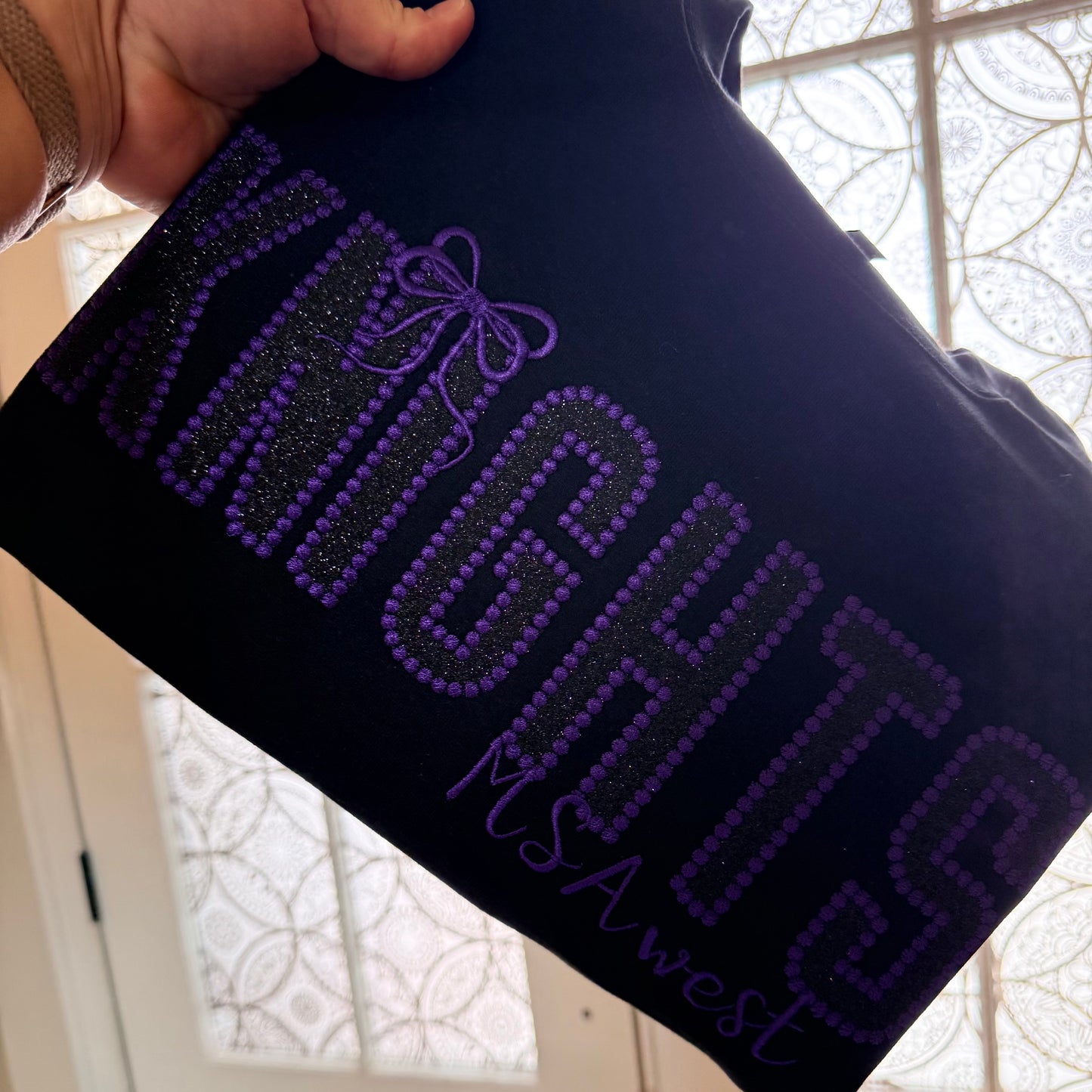 MSA WEST GLITTER APPLIQUE