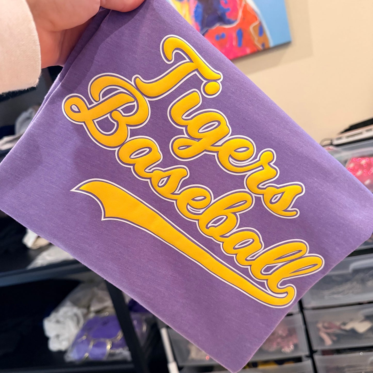 PUFF TIGERS BASEBALL ON BELLA CANVAS