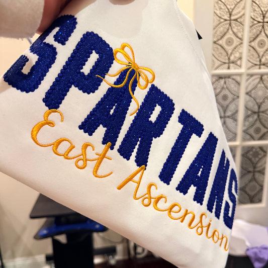 EA SPARTANS ROYAL GLITTER APPLIQUE