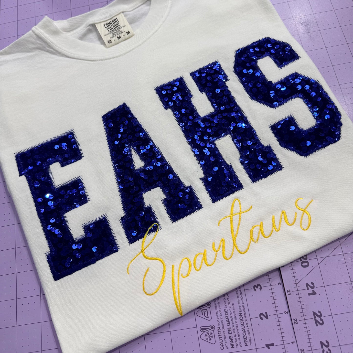 SEQUIN APPLIQUE EAHS SPARTANS