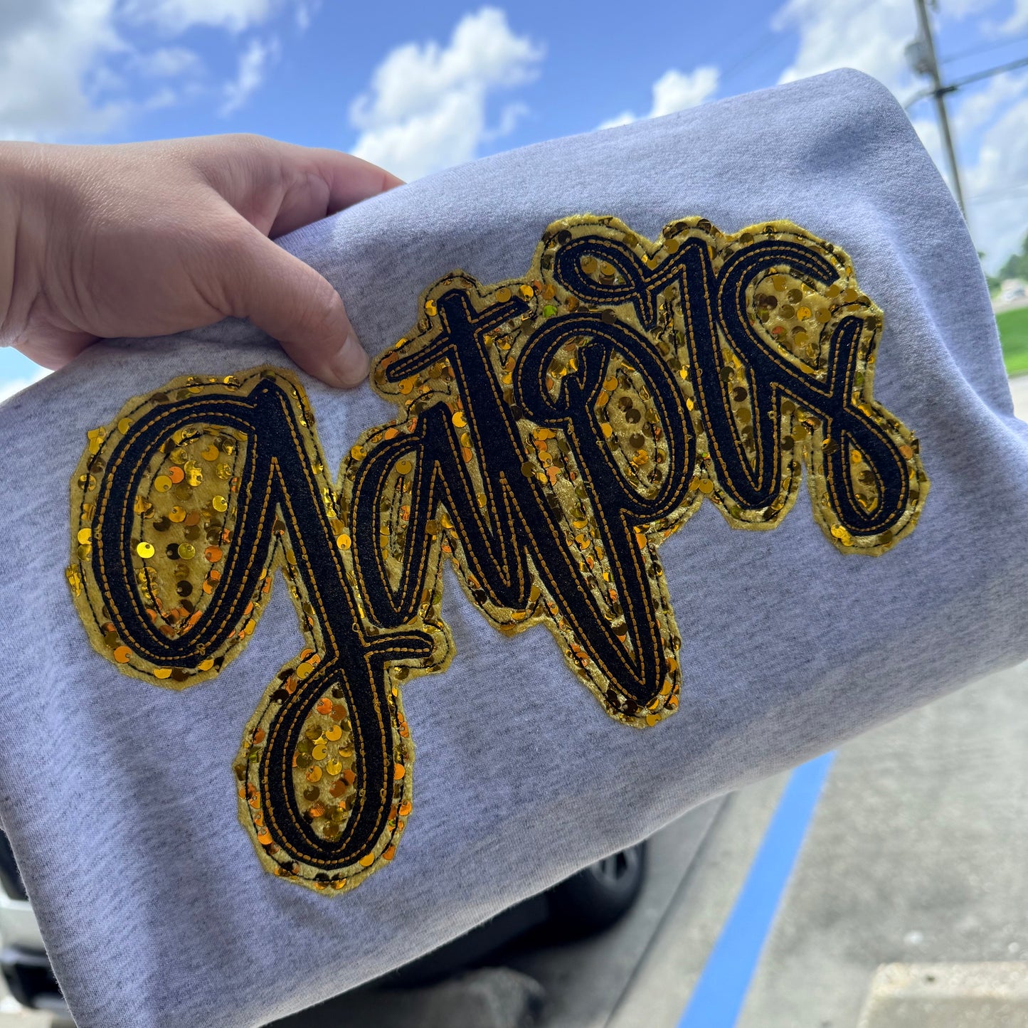 GATORS GLITTER AND SEQUIN APPLIQUE