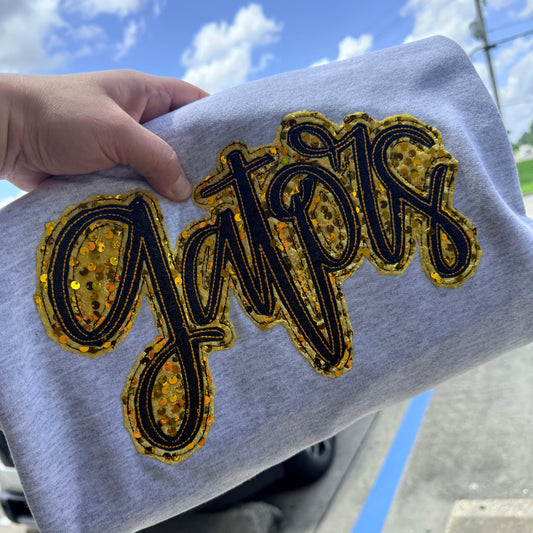 GATORS GLITTER AND SEQUIN APPLIQUE