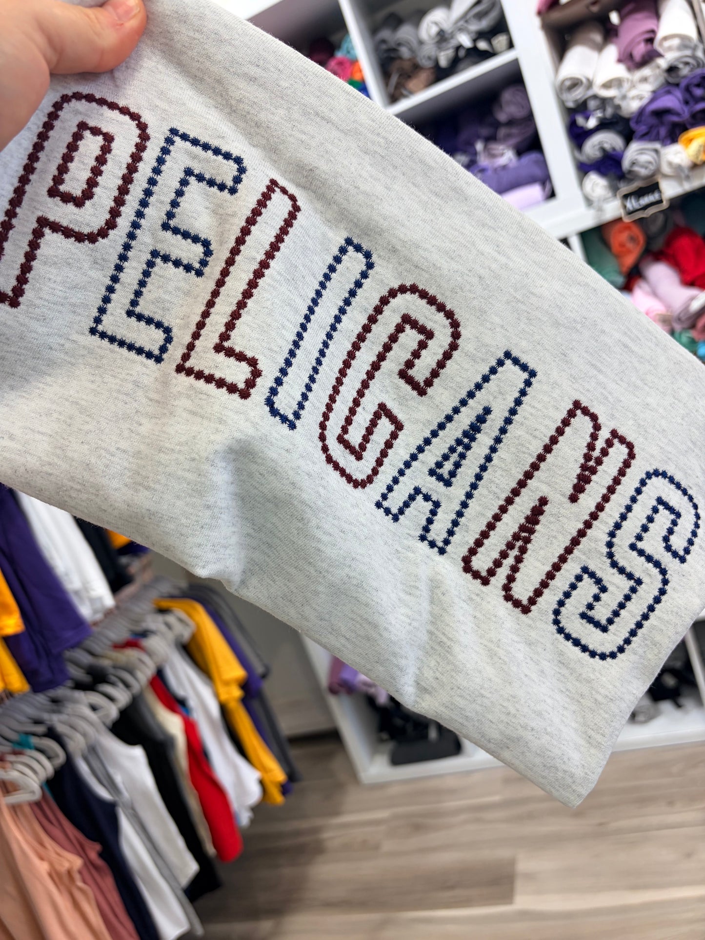 PELICANS CANDLEWICK EMBROIDERY