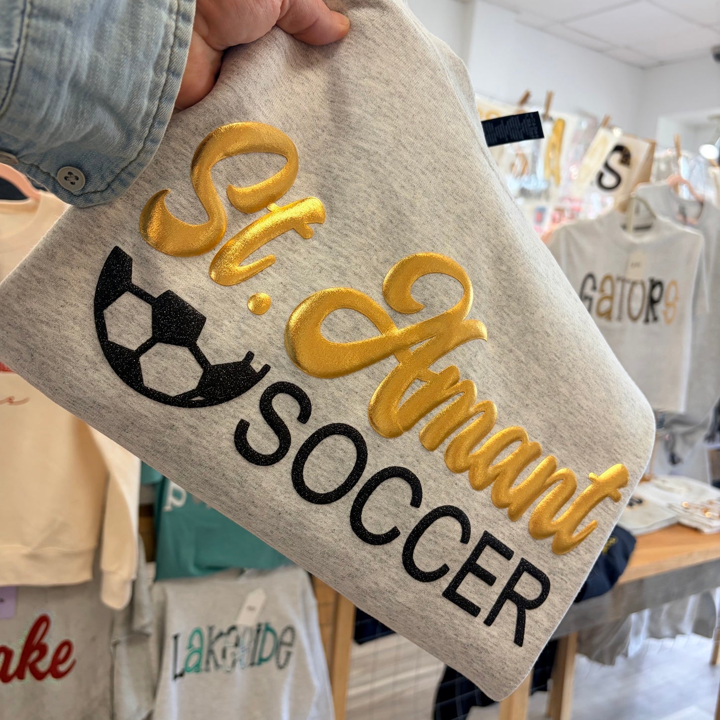 METALLIC AND GLITTER PUFF STA SOCCER