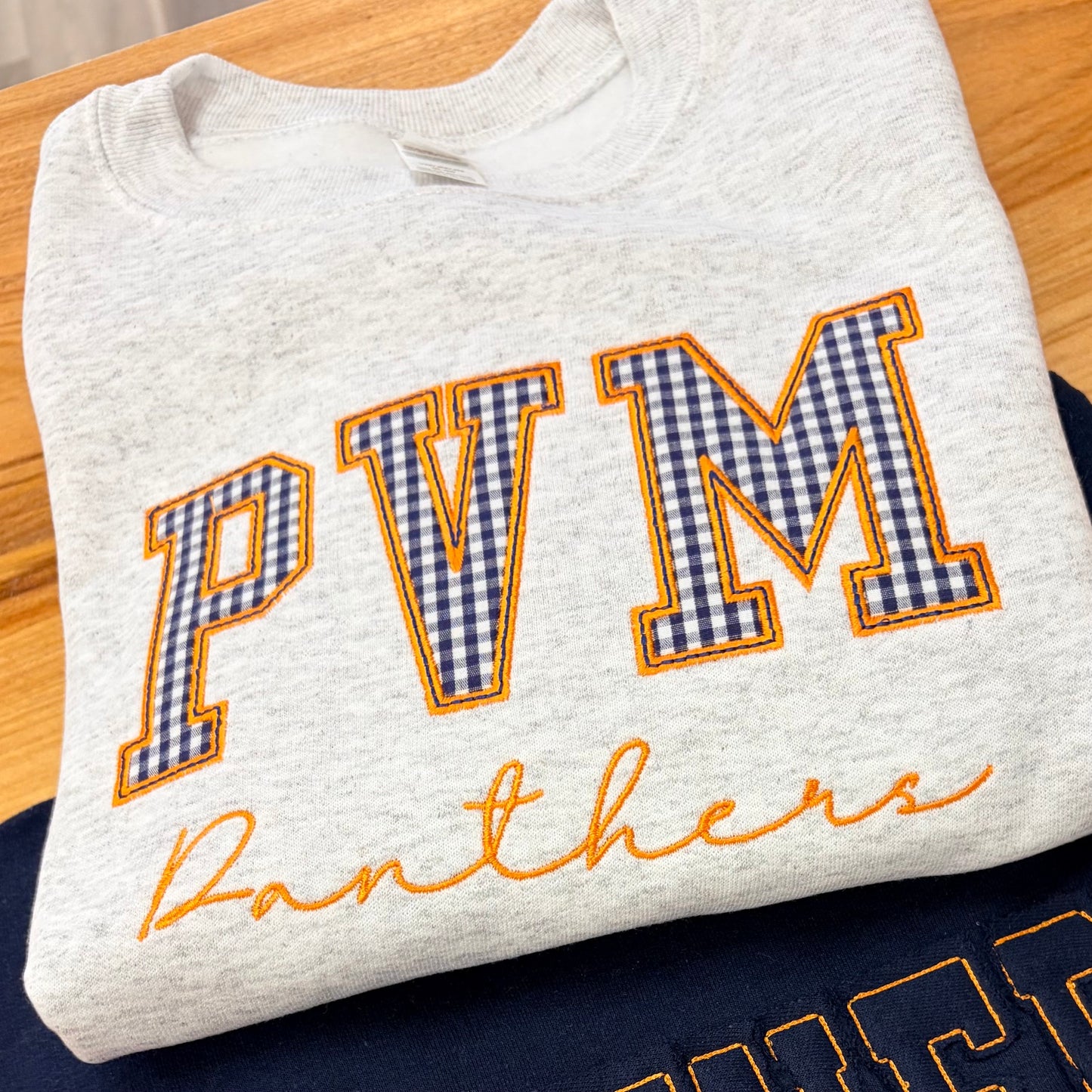 PVM PANTHERS GINGHAM APPLIQUE