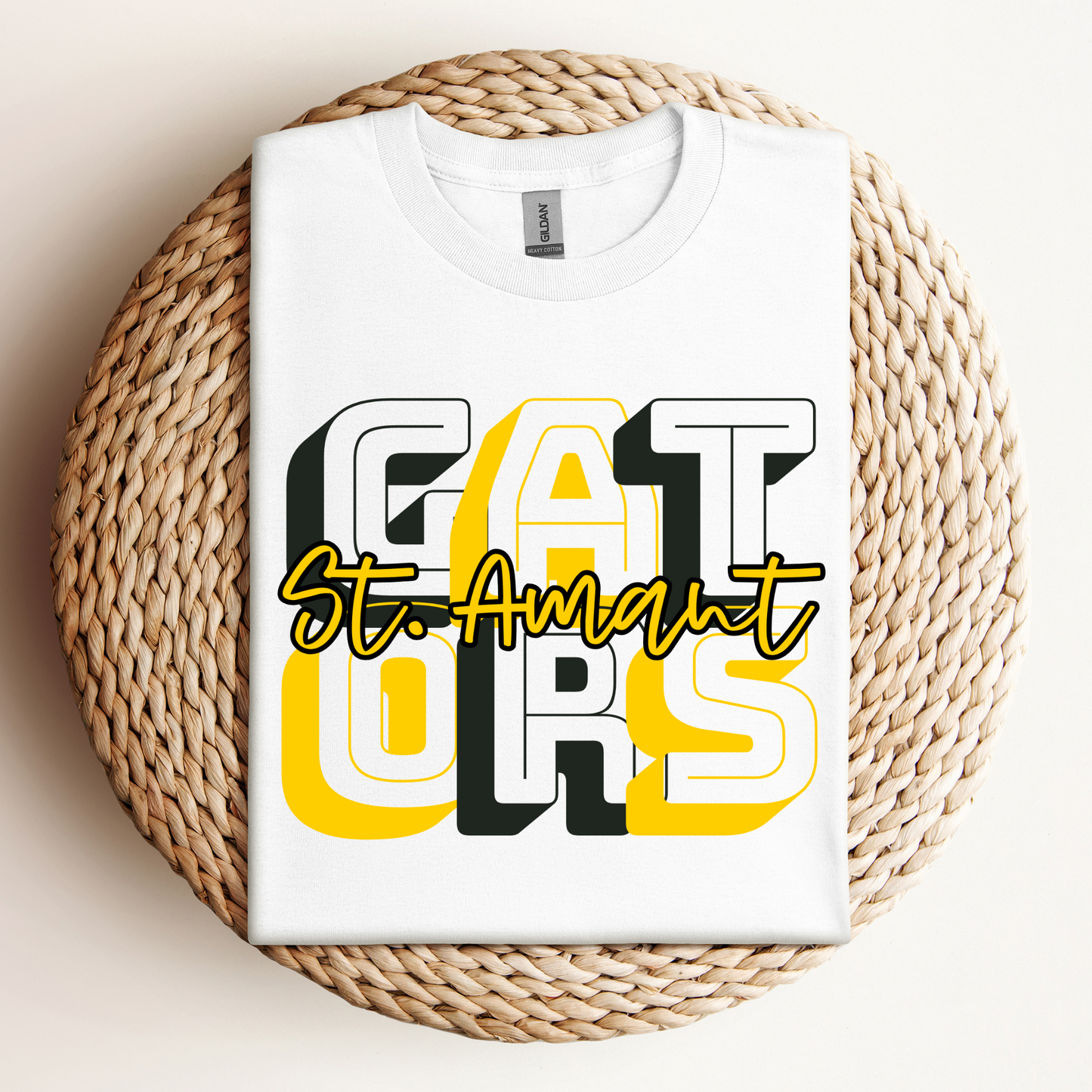 ST. AMANT BLOCK FONT GATORS TEE & SWEATSHIRT