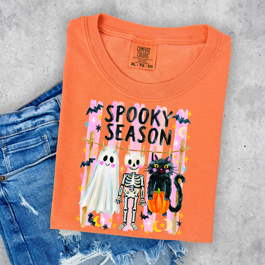 SPOOKY SEASON ORANGE COMFORT COLORS TEE (YOUTH & ADULT)