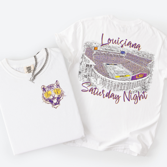 LOUISIANA SATURDAY NIGHT COMFORT COLORS TEE