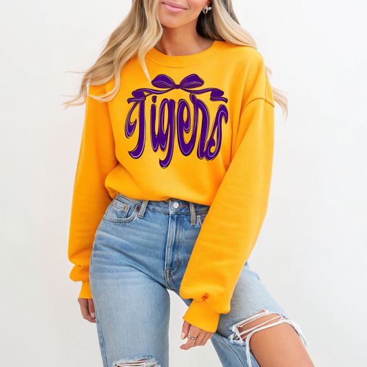 TIGERS BOW TEE & SWEATSHIRT