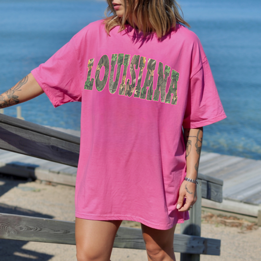 CAMO LOUISIANA COMFORT COLORS TEE
