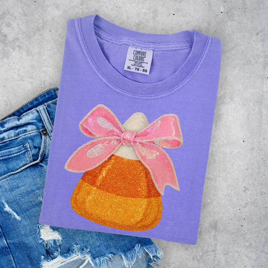 CANDY CORN COMFORT COLORS TEE (YOUTH & ADULT)