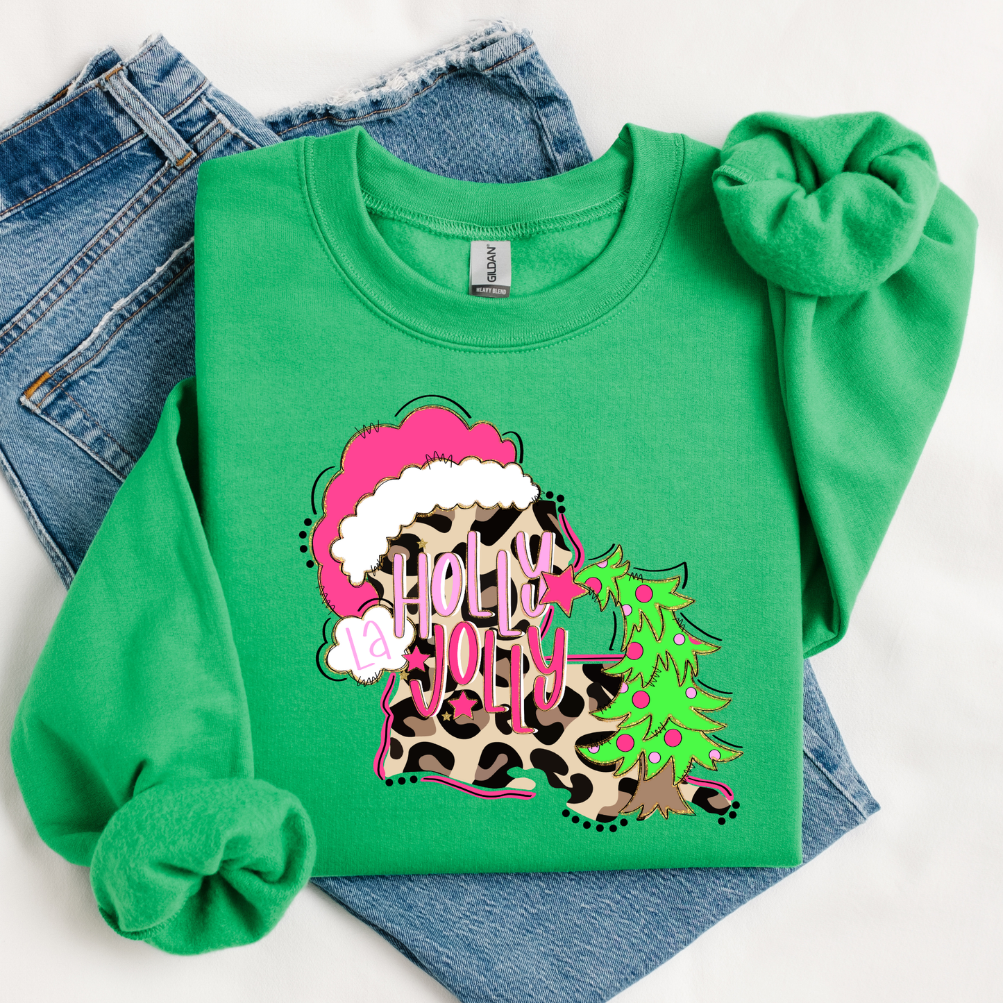 HOLLY JOLLY LOUISIANA CHRISTMAS TEES & SWEATSHIRTS