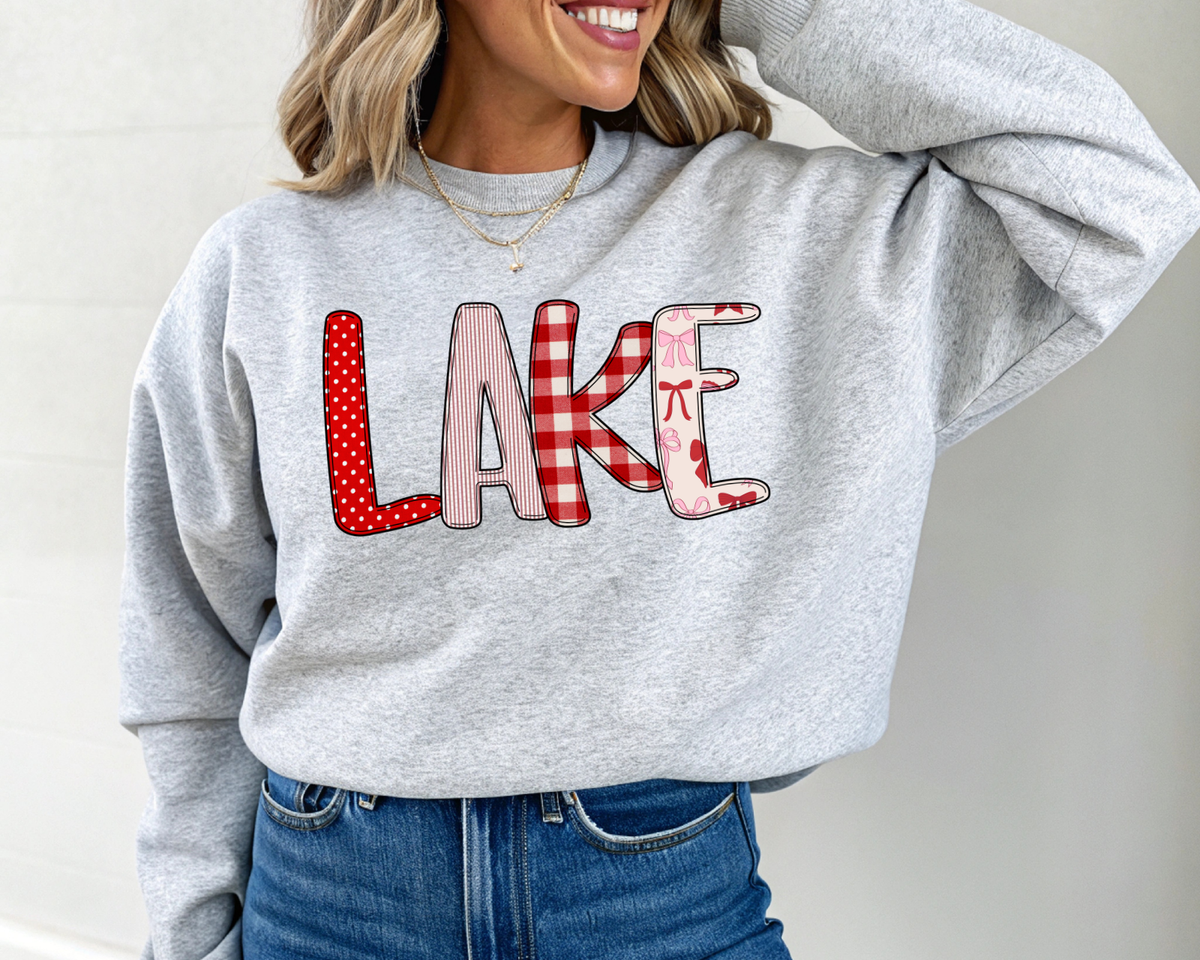 LAKE DOODLE FONT YOUTH AND ADULT TEES AND SEATSHIRTS